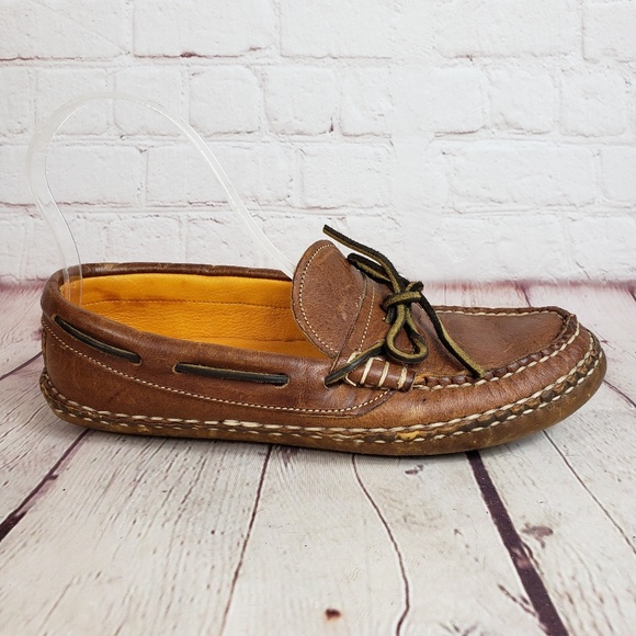 Quoddy Shoes - Vintage Quoddy Trail Moccasin Leather Slippers